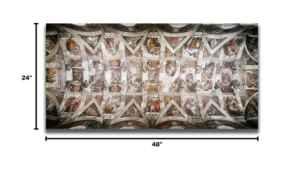 Michelangelo Canvas Wall Art Sistine Chapel Ceiling Poster - Religious Culture Art Renaissance Painting Print Modern