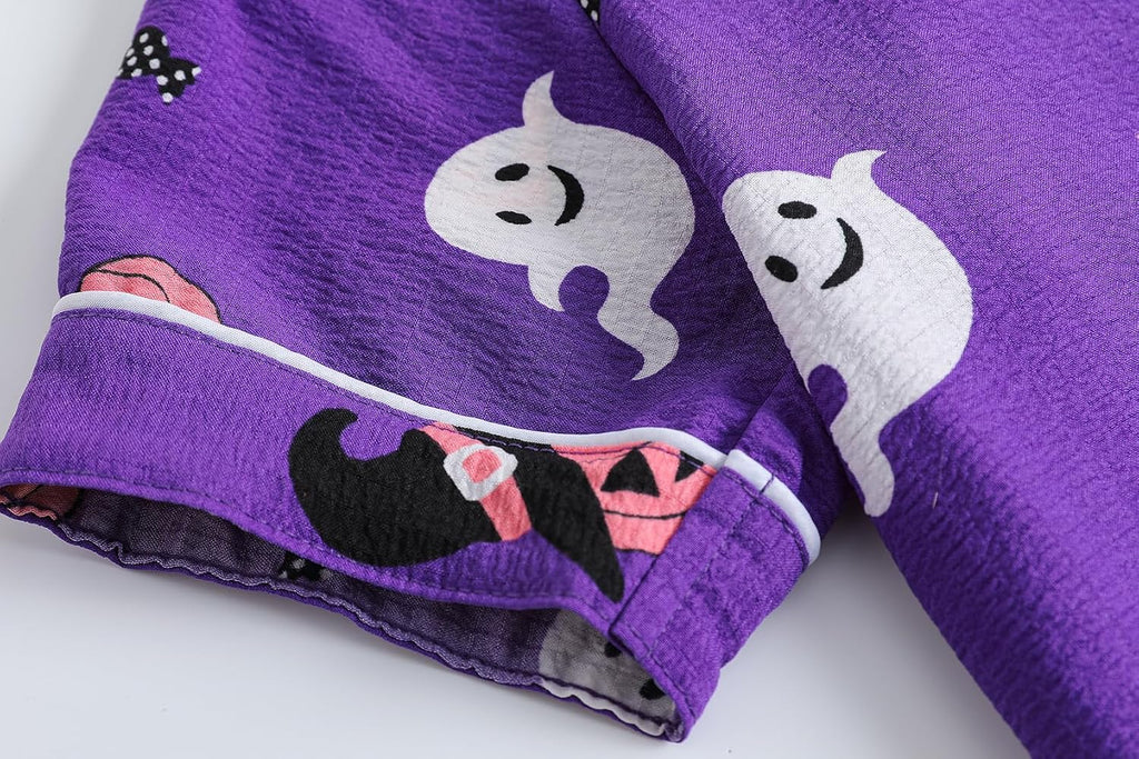 Big Girls Button Down Pajama Sets 2PCS Shorts Set for Teens