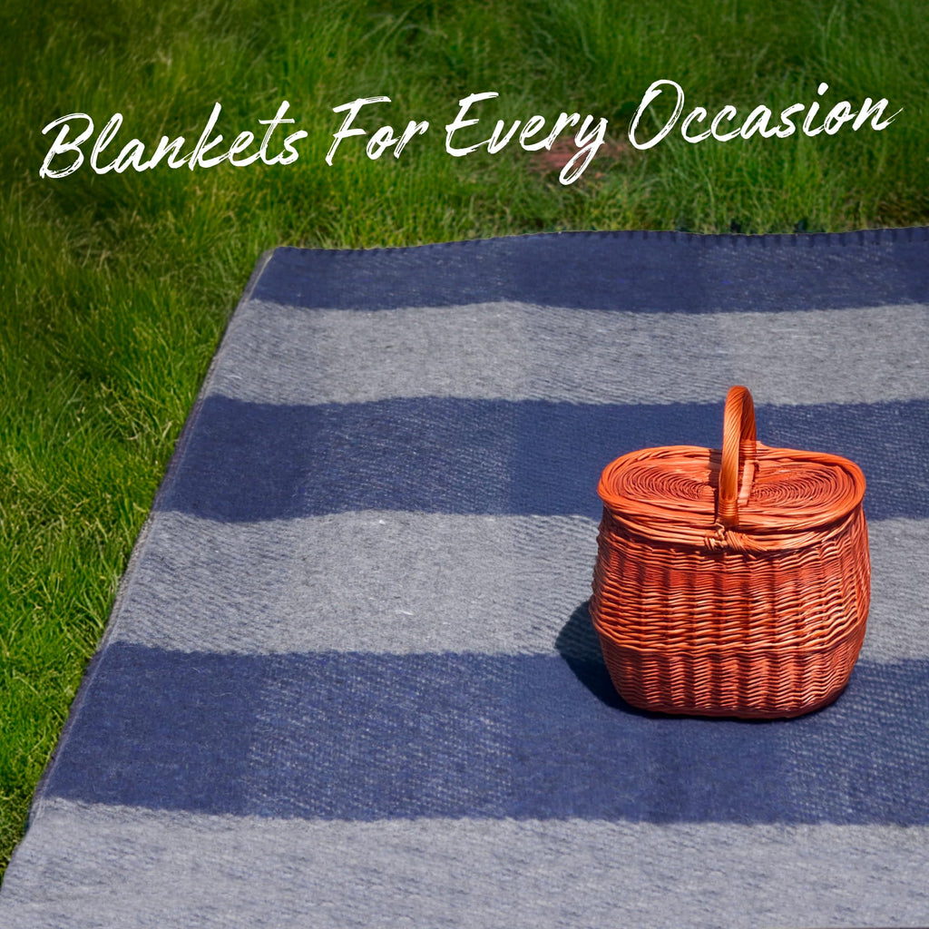 Warm Wool Bunkhouse Plaid Blanket for Camping, Home, Survival, or First Aid, 64" x 90" (Light Brown/Brown)