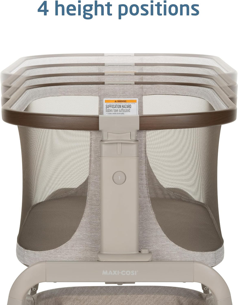 Baby Bassinets Bedside Sleeper, Portable Bassinet, Infant Bedside Sleeper Crib, Height Adjustable, Breathable