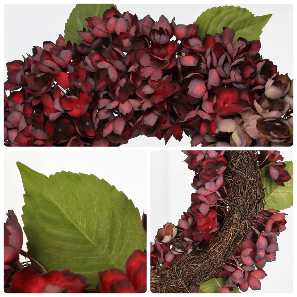 Fall Wreaths for Front Door 22 inch Autumn Wreath with Hydrangeas