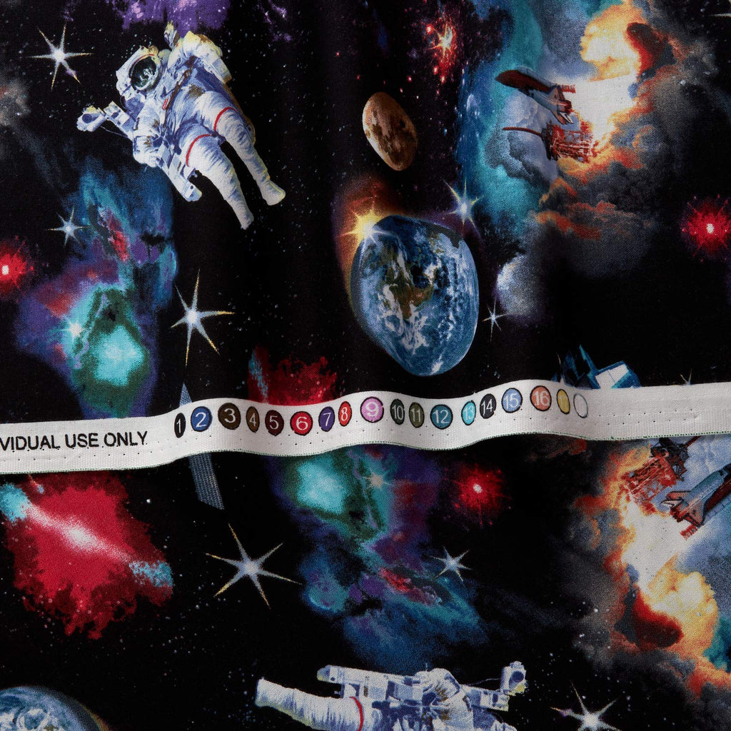 In Space Astronauts Black, Fabric by the Yard
