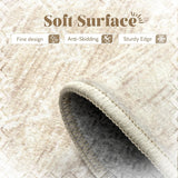 Living Room Rugs 8x10: Washable Moroccan Geometric Boho Rug Farmhouse Non Slip Stain Resistant Large Rug Low Pile Soft