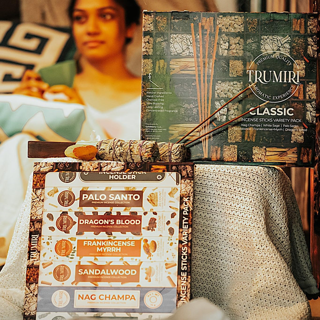 Classic Incense Sticks - Total 120 Insence-Sticks (20 Insense x 6 Inscents) - Inciensos Aromaticos Para La Casa - Set of 120