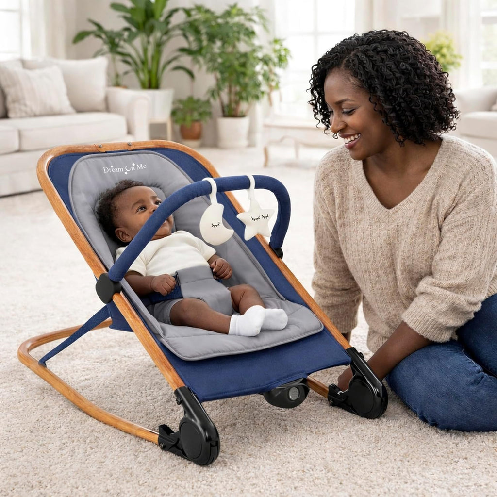 Rock On Me in-1 Baby Rocker and Stationary Seat, Blue