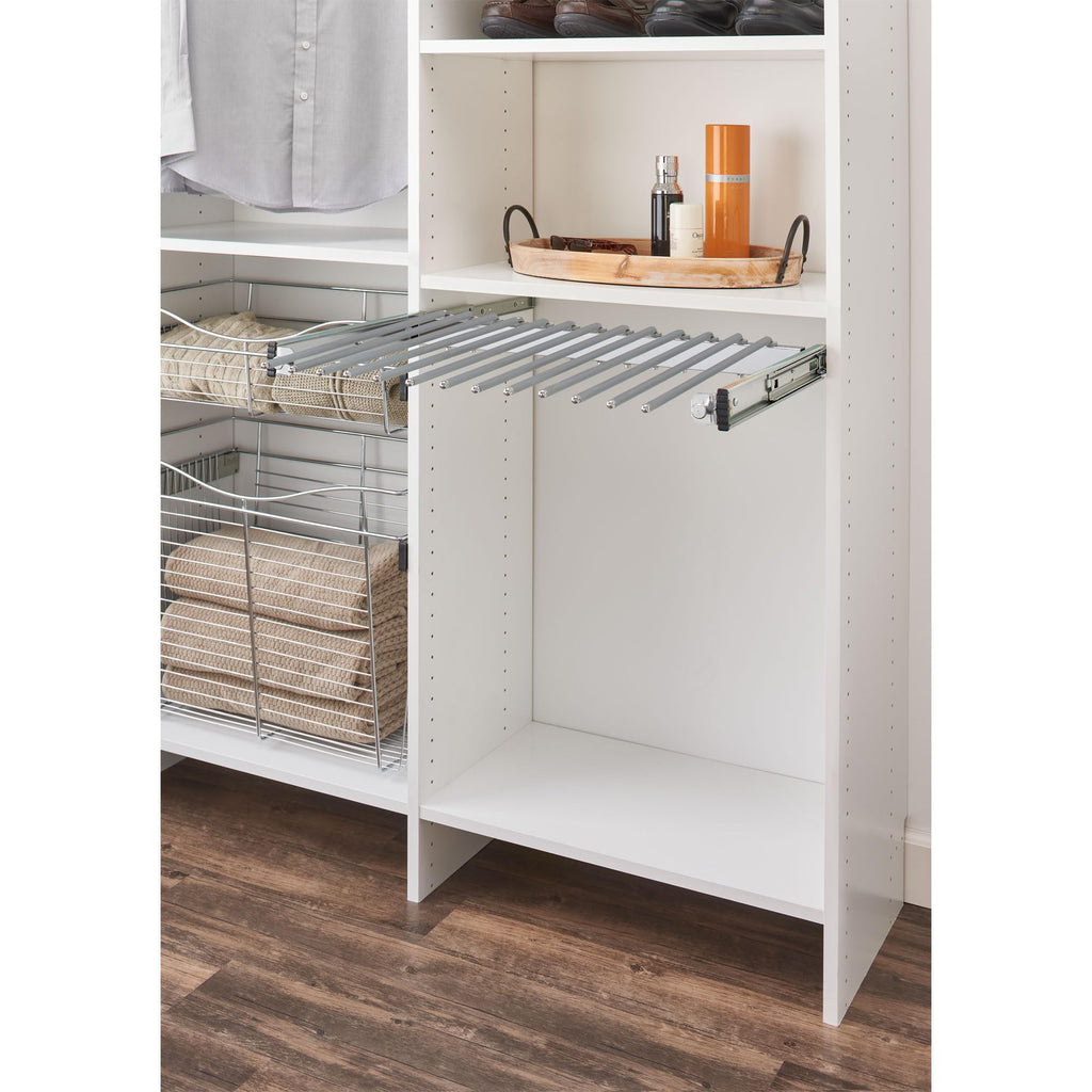 Sliding Pants Rack for Closets, Min Opening Width of 29.75"