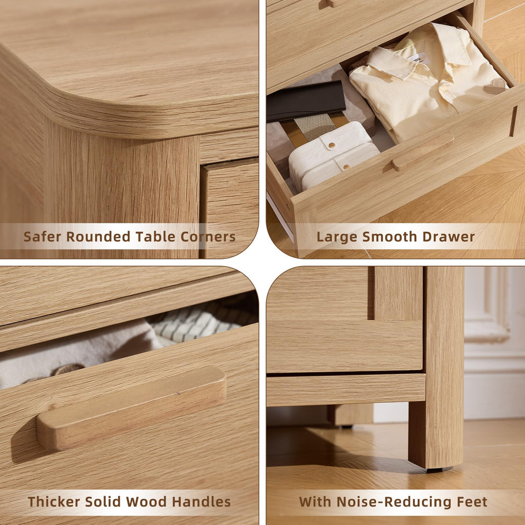 Farmhouse 6 Drawer Dresser, Natural