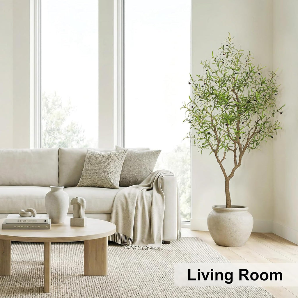 Artificial Olive Tree 6ft with Large Branches and Lifelike Fruits