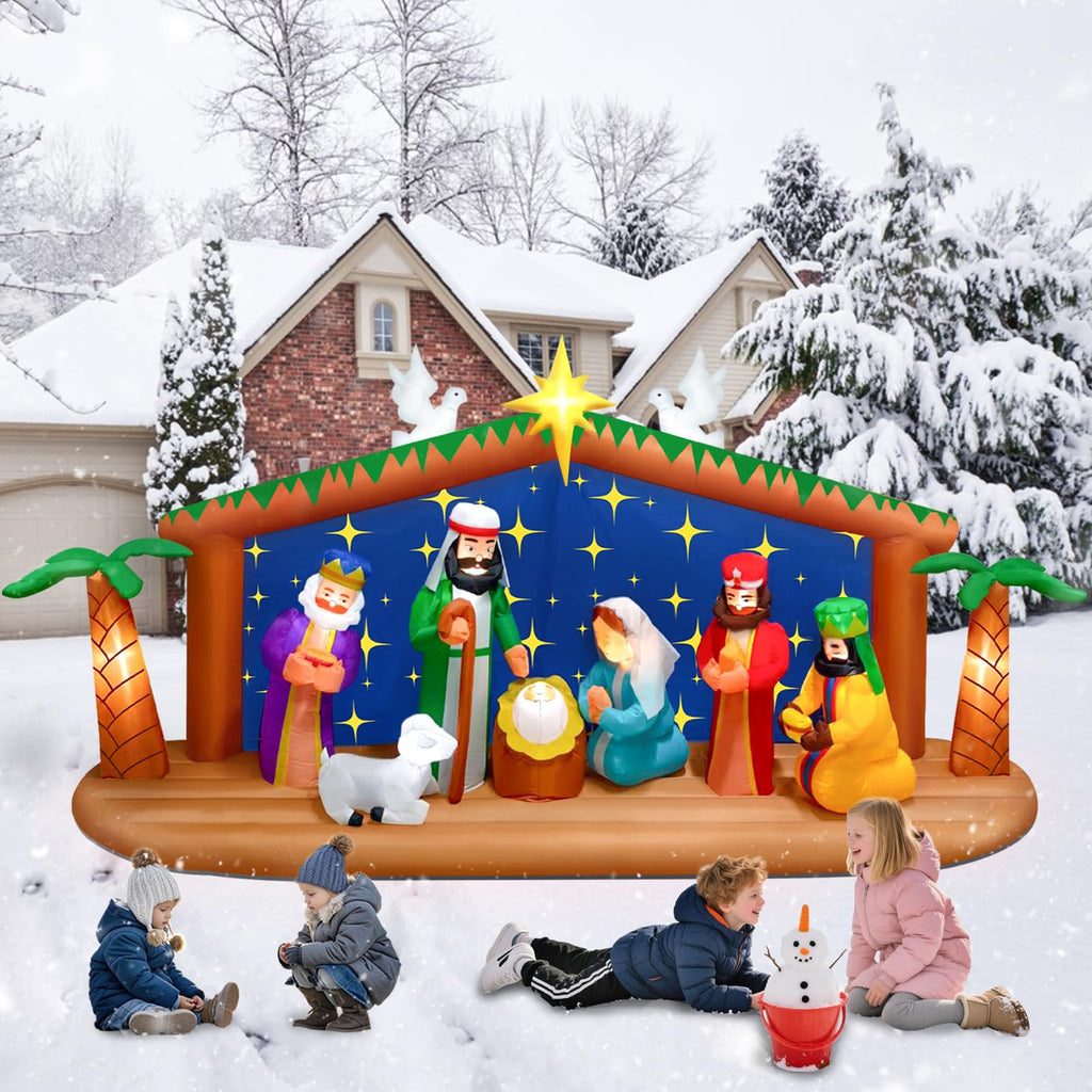 12FT Long Christmas Inflatable Nativity Scene