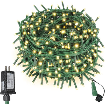 Extra Long Christmas Decorative Outdoor String Light 197 Feet 600LED 8 Modes Indoor Lights with Timer, Outdoor Indoor