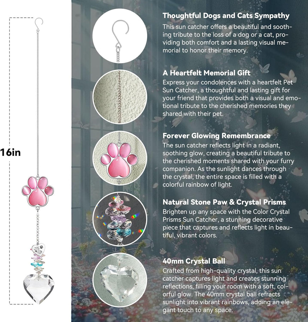 Dog Memorial Gifts, Pet Memorial Suncatcher, Loss of Dog Sympathy Gift