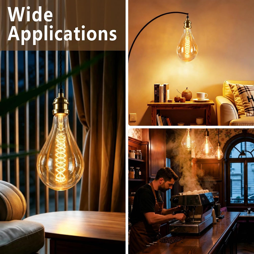 2700K PS52/PS160 Oversized Warm Edison Light Bulbs 60W