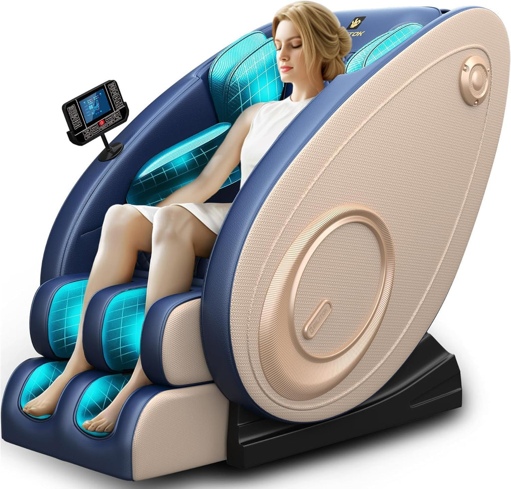 Full Body Zero Gravity Massage Chair with Heat Therapy, 5 Auto Modes, and Remote Control, Ultimate Relaxation for