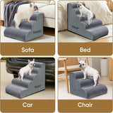 Pet Stairs for Dogs 4-Step, 19.6" H Pet Stairs for High Bed, Couch Sofa & Chair
