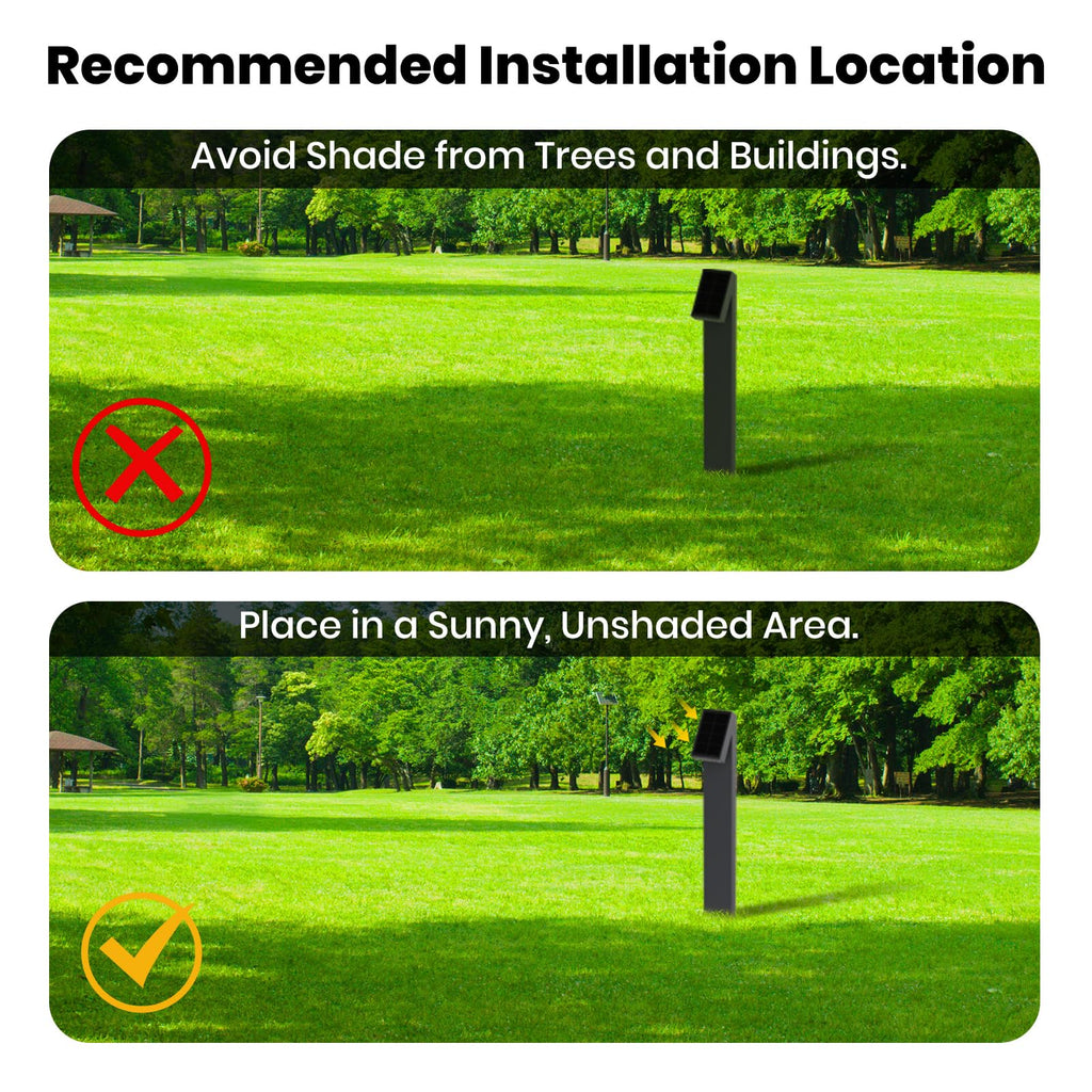 Solar Pathway Lights, 3000K Metal Solar Landscape Lights Outdoor