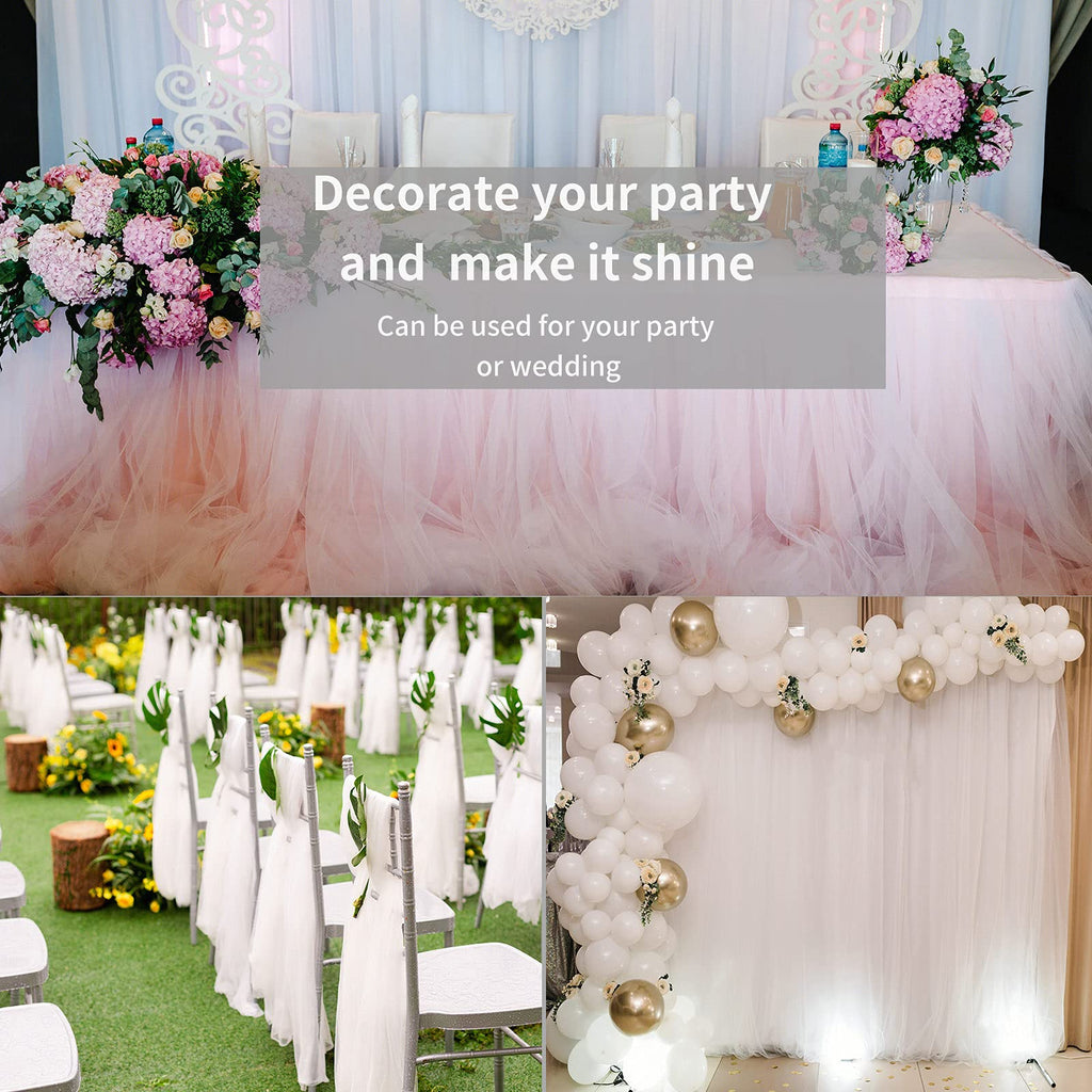 Pink Tulle Fabric Rolls 6 Inch by 100 Yards (300 feet) Tulle Roll for DIY Tutu Skirt Baby Shower Valentine's Day