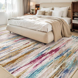 5x7 Area Rugs for Living Room, Colorful Modern Abstract Area Rug, Washable Kids Rugs for Playroom, Non Slip Soft