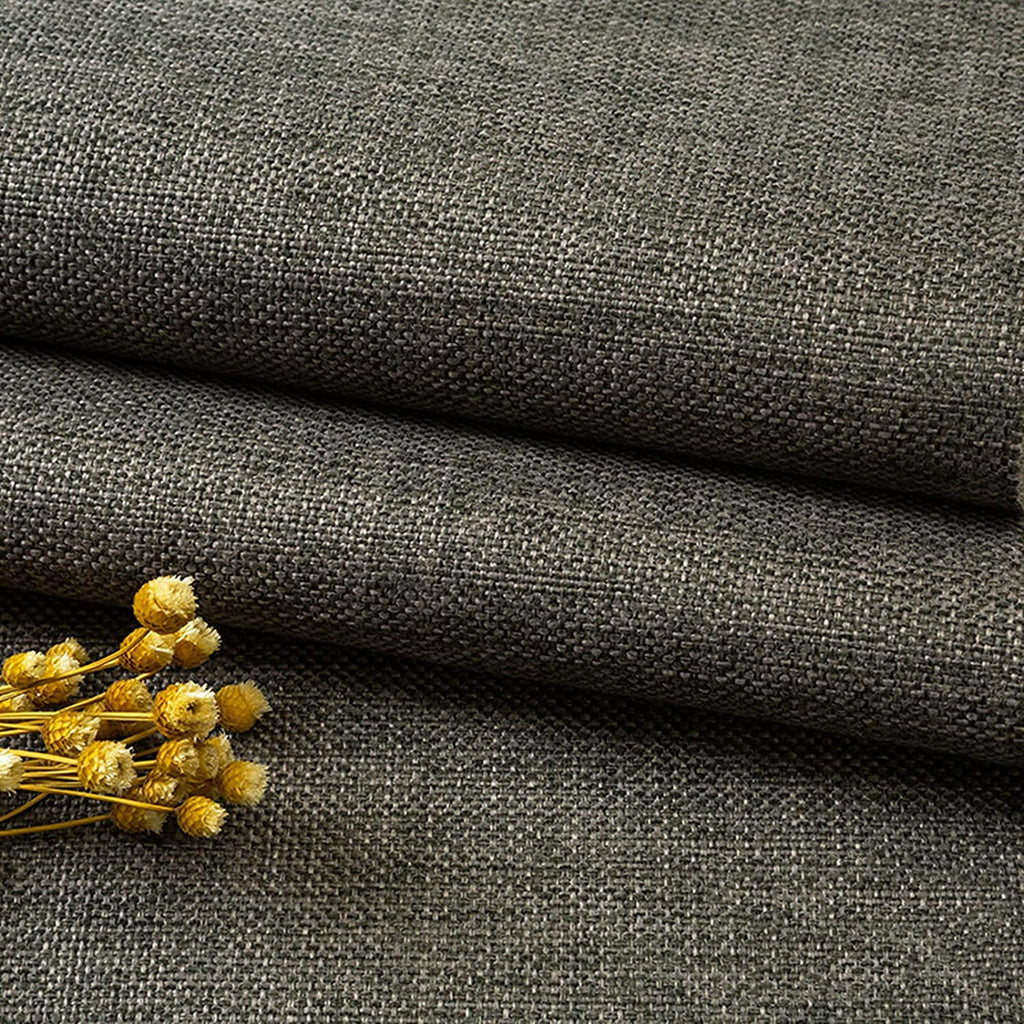 Thick Linen Type Cloth Fabric Sofa Chair Upholstery Material (Dark Grey, 10 Yard)