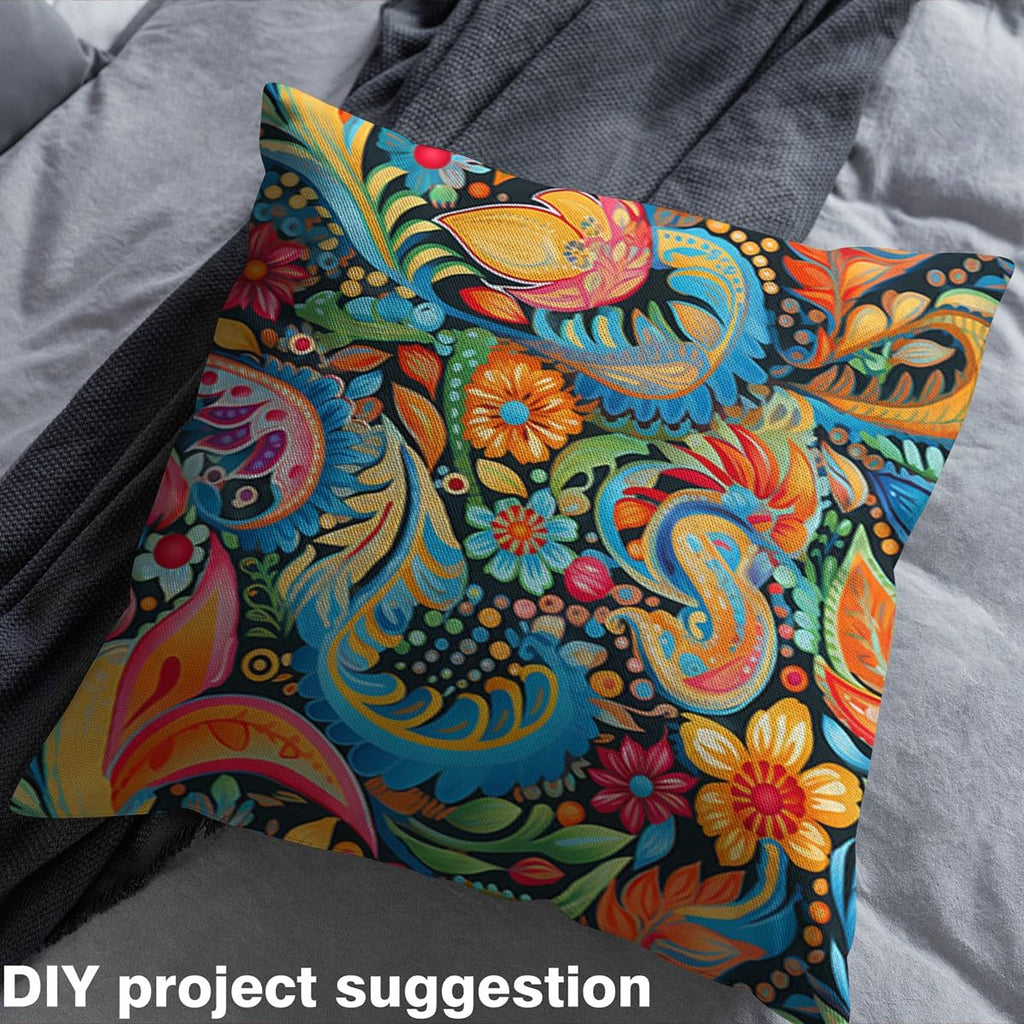 Boho Flowers Fabric By The Yard 3 Yards
