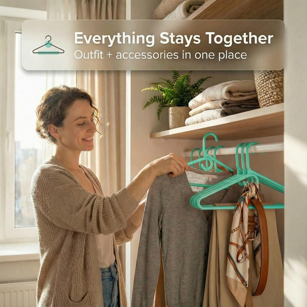 TM Heavy Duty Plastic Hangers 30 Pack Thick Aqua Heavy Duty Hangers