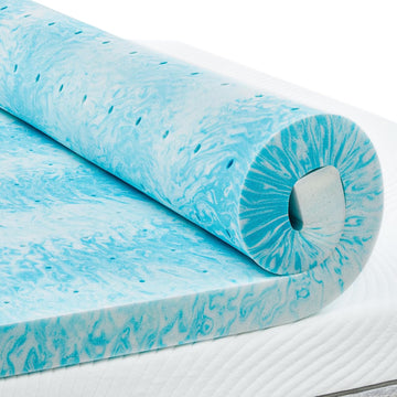 3 Inch Queen Memory Foam Mattress Topper, Cooling Gel Infused Mattress Pad, Ventilated Bed Topper for Pressure