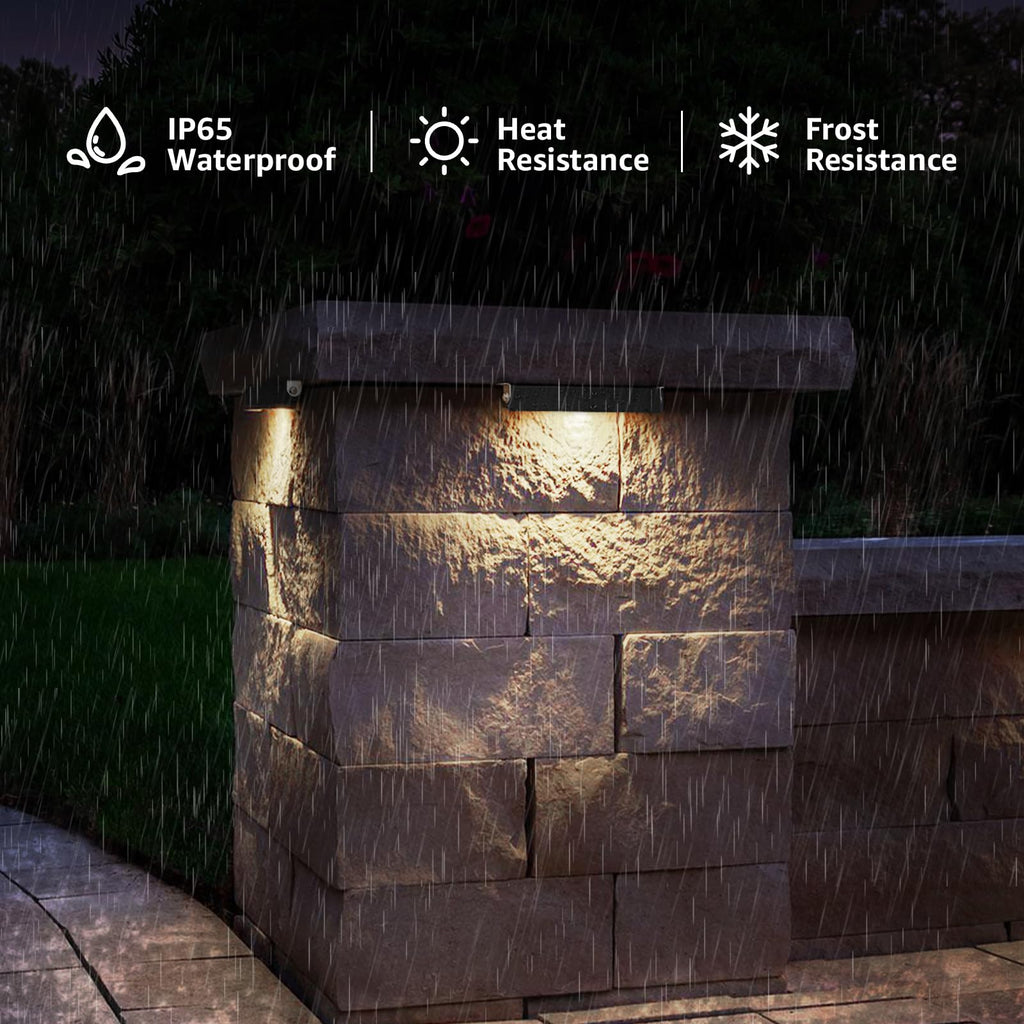 7 Inch Retaining Wall Lights 5W LED Hardscape Lighting Low Voltage Step Lights 3000K Warm White Waterproof