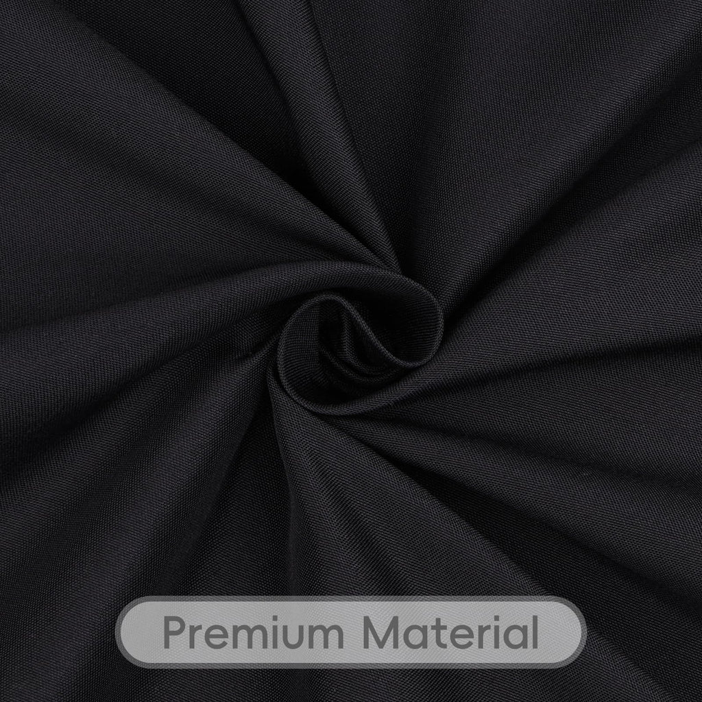8 Pack Black Round Tablecloths 90 Inch for 36"-72" Table