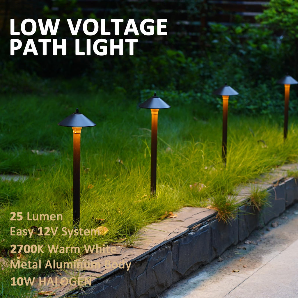 12V Low Voltage Pathway Lights G4 10W 25LM Brown 2PK