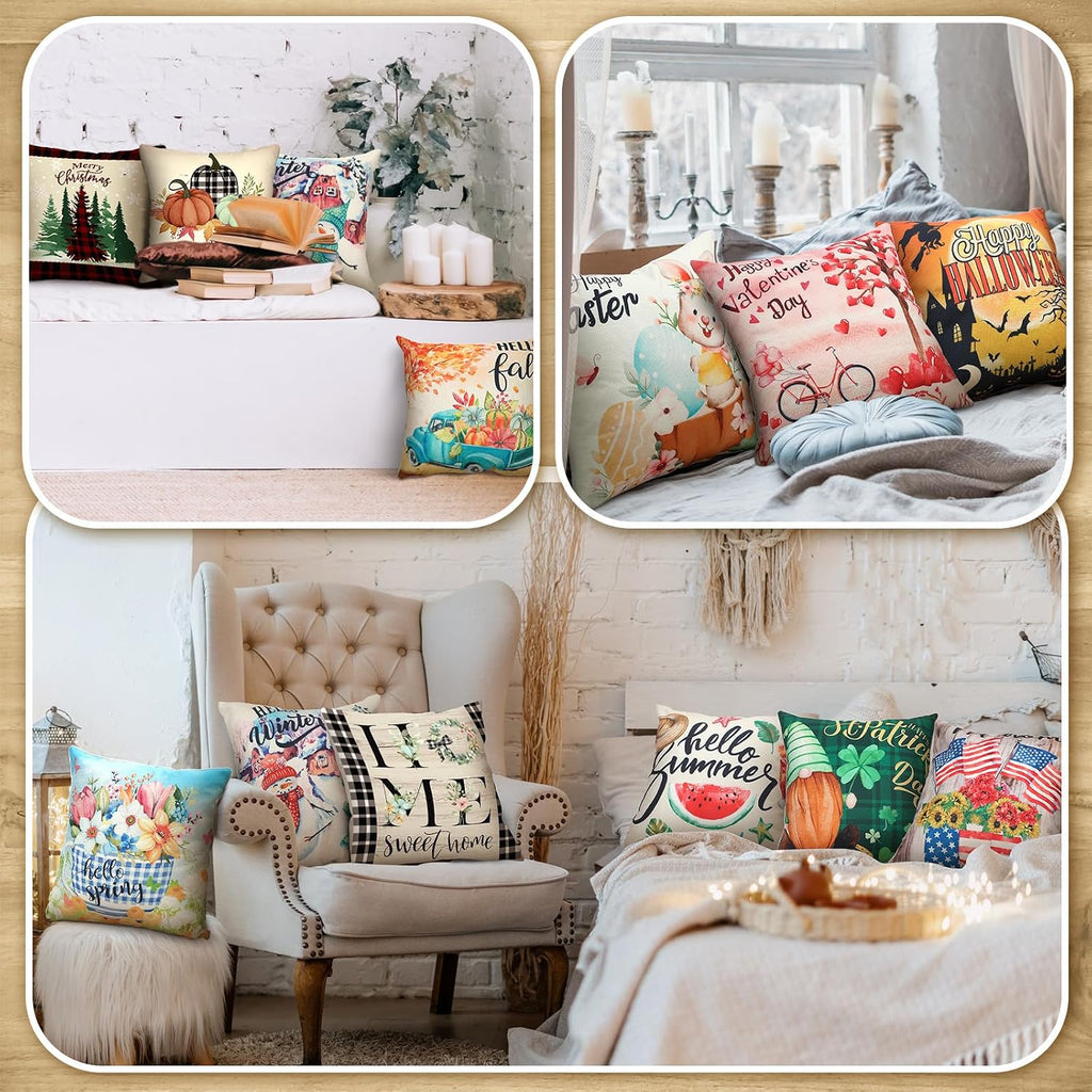 Sets Holiday Pillow Covers, Classic, 18 x 18 Inch - Set of 12