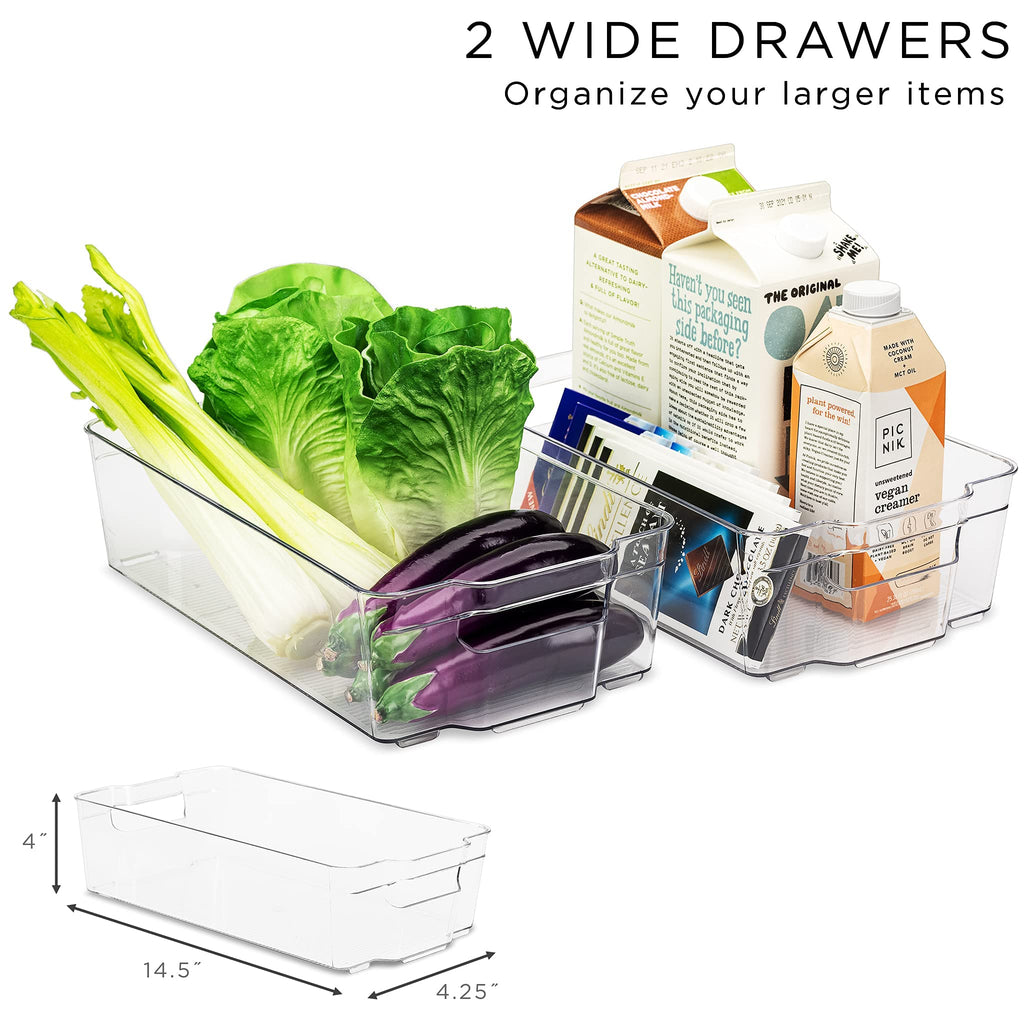 Fridge Organizers and Storage Bins for Pantry & Fridge (6 Piece Set)