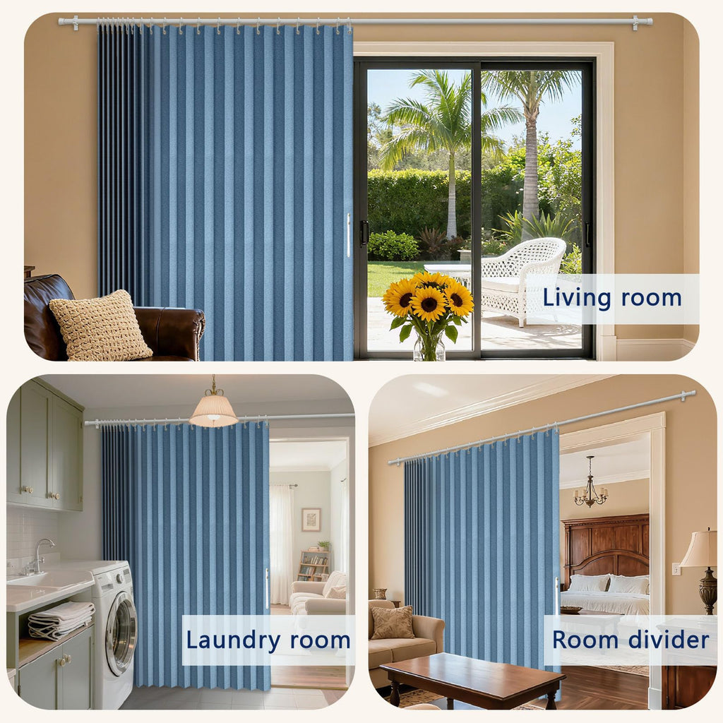 100% Blackout Curtains Patio Door Curtain Accordion Door Sliding Door Curtains Extra Wide Blackout Curtains Used for