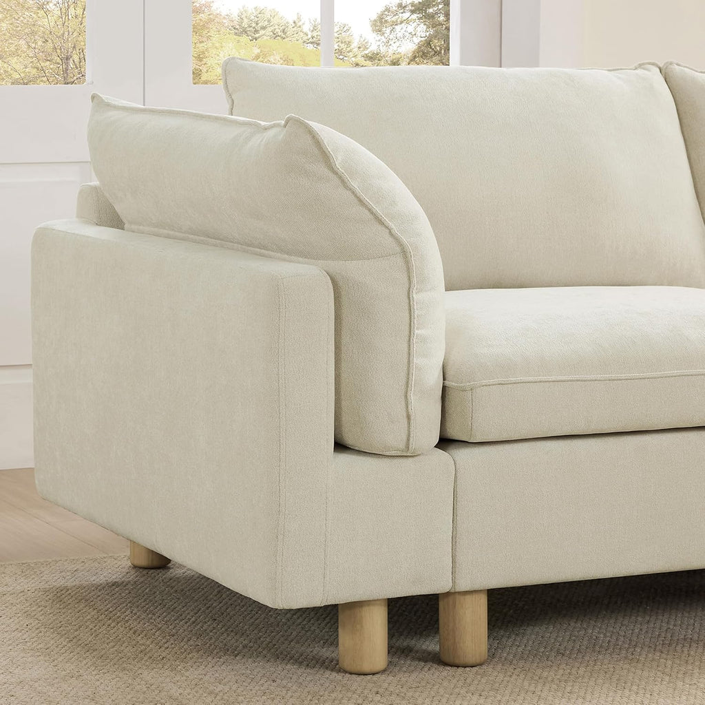 127" Super Large Sectional Couches , Modular Cloud Couch Sectional Sofa, Premium Fabric Couches, Down Filled, High