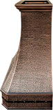 36 Inch Copper Wall Mount Range Hood 610 CFM LED Lights Dishwasher-Safe Baffle Filters