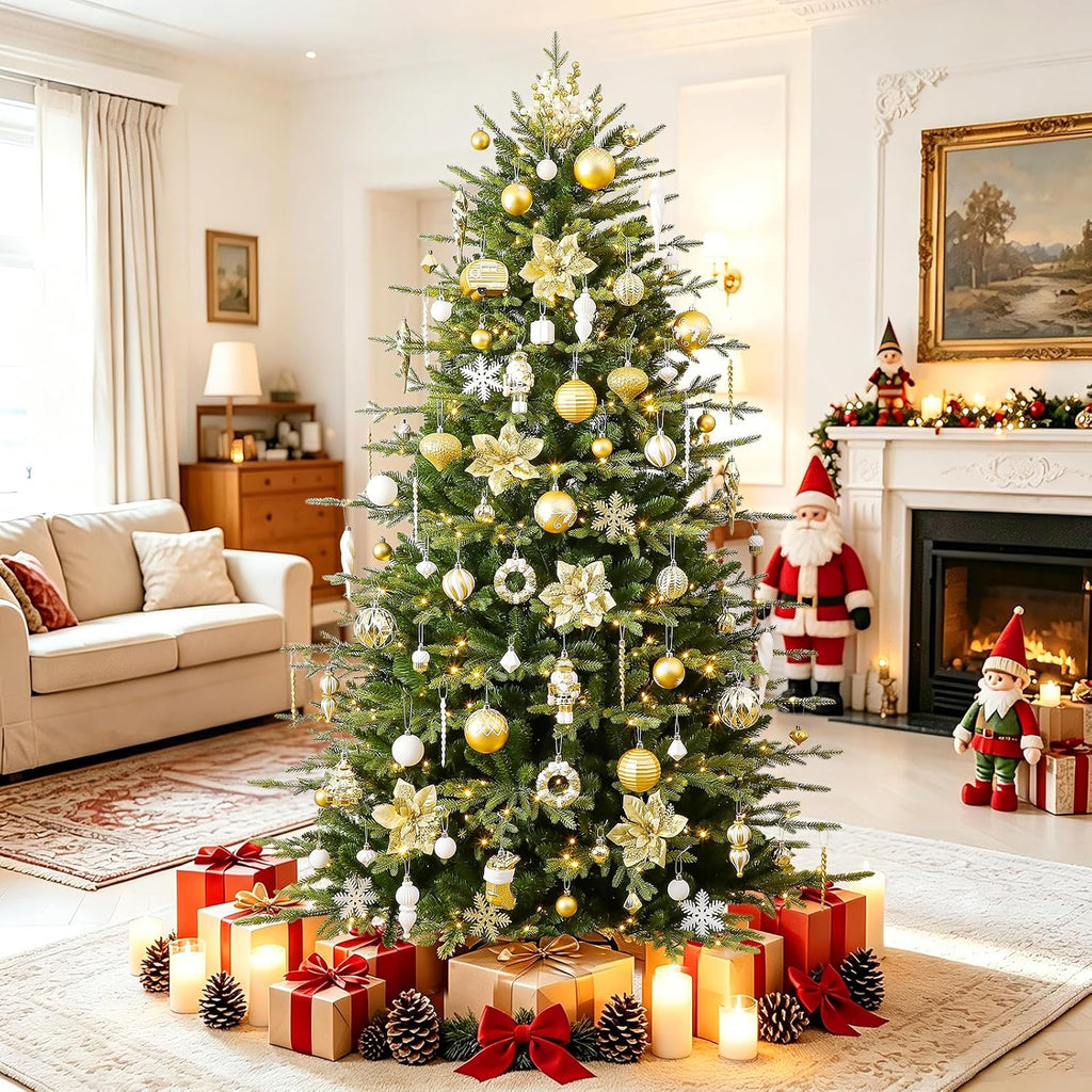 135Pcs Christmas Tree Ornaments Set, Christmas Tree Decorations