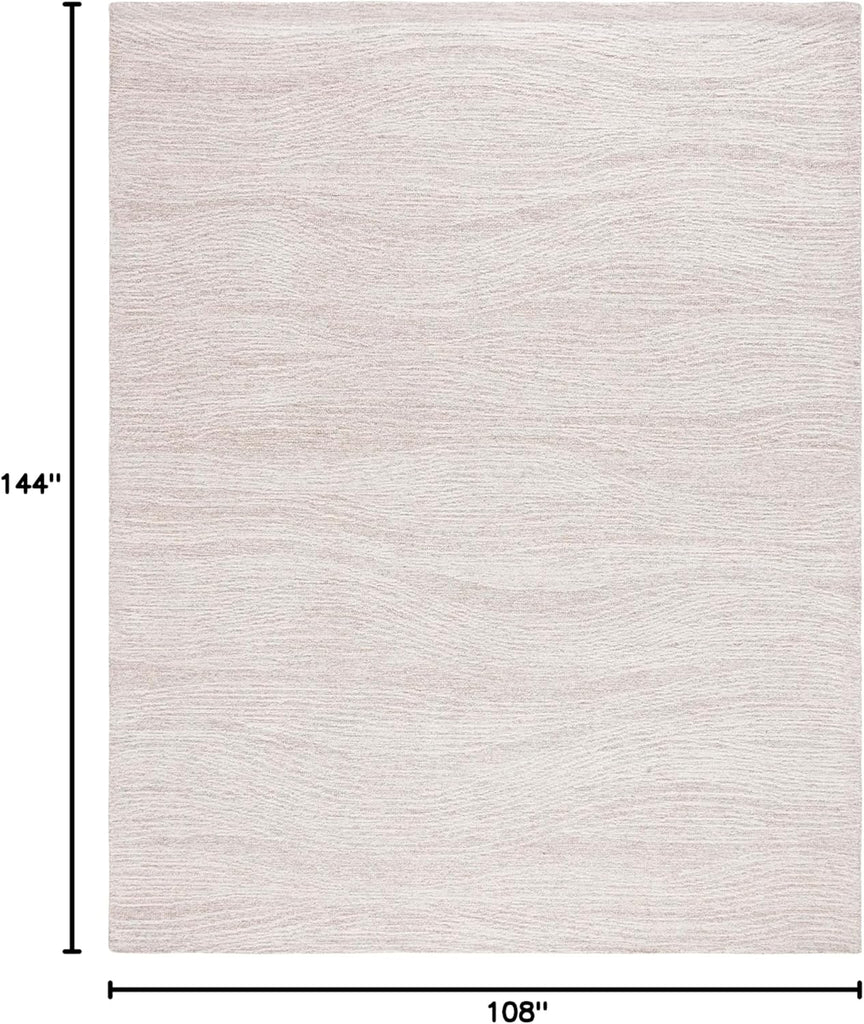 Metro Area Rug - 9' x 12', Natural & Ivory, Handmade Modern Wool
