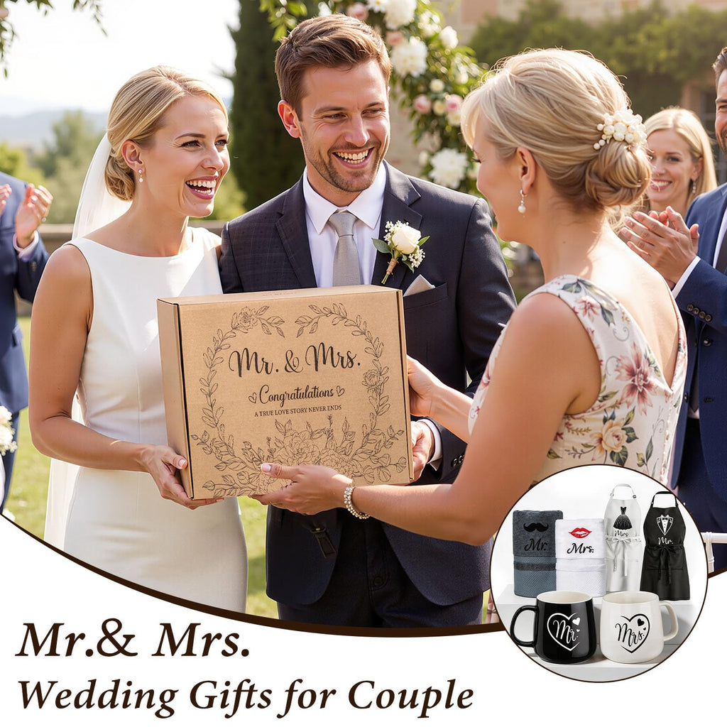 Wedding Gifts for Couples, Bridal Shower Gift for Bride To Be, Engagement Gifts for Newlyweds, His and Hers Mr and