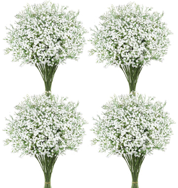 Babys Breath Artificial Flowers, 24 Pcs White Fake Baby Breath Flowers