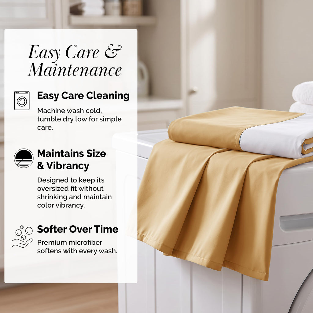 Pleated Queen Bed Skirt 14 Inch Drop Wrinkle Resistant Microfiber Gold