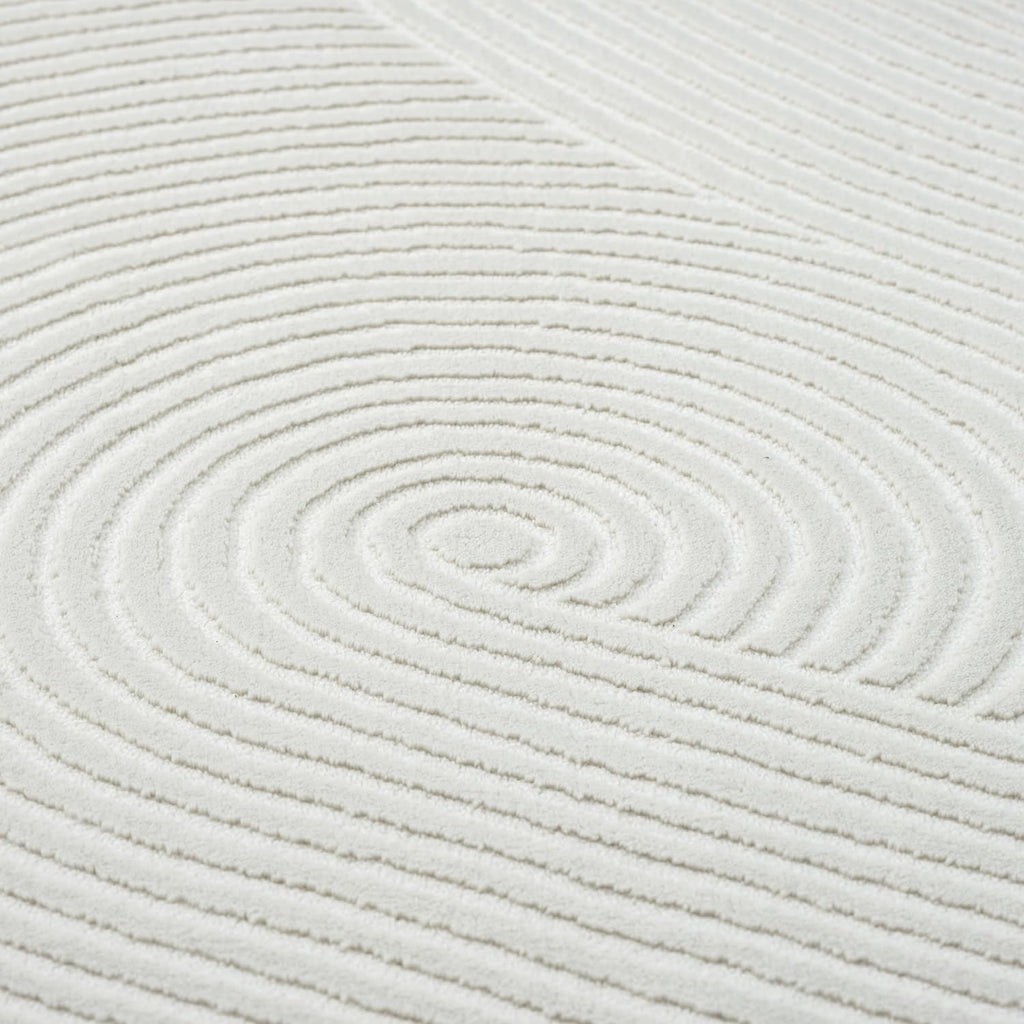 5x8 Neutral Cream Area Rug 5' x 8' | White Luxury Zen Carpet | Minimalist Ivory Rugs for Bedroom, Living Room and Dining