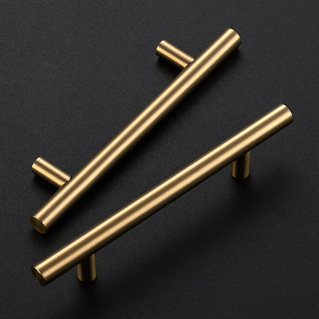 Champagne Bronze Cabinet Pulls Drawer Pulls, 4 Inch CC, 10 Pack