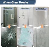 Frameless Glass Shower Door, 55-60" W x 76" H Sliding Frameless Shower Door, 1/4''(6mm) SGCC Tempered Glass