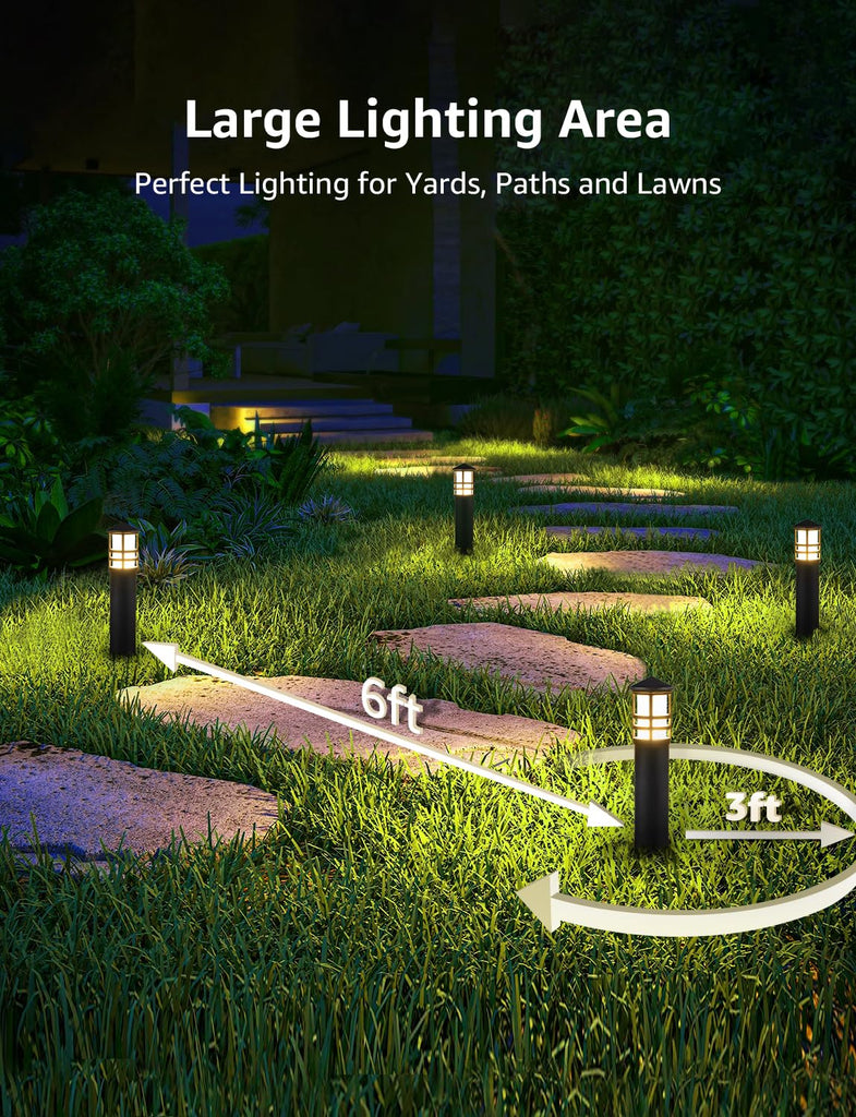Low Voltage Landscape Pathway Lights 3W Outdoor Landscape Lighting 3000K 12-24V LED Bollard Path Lights Wired