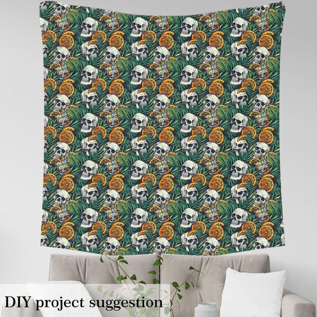 Skull Chairs Palm Upholstery Fabric 1 Yard Soft
