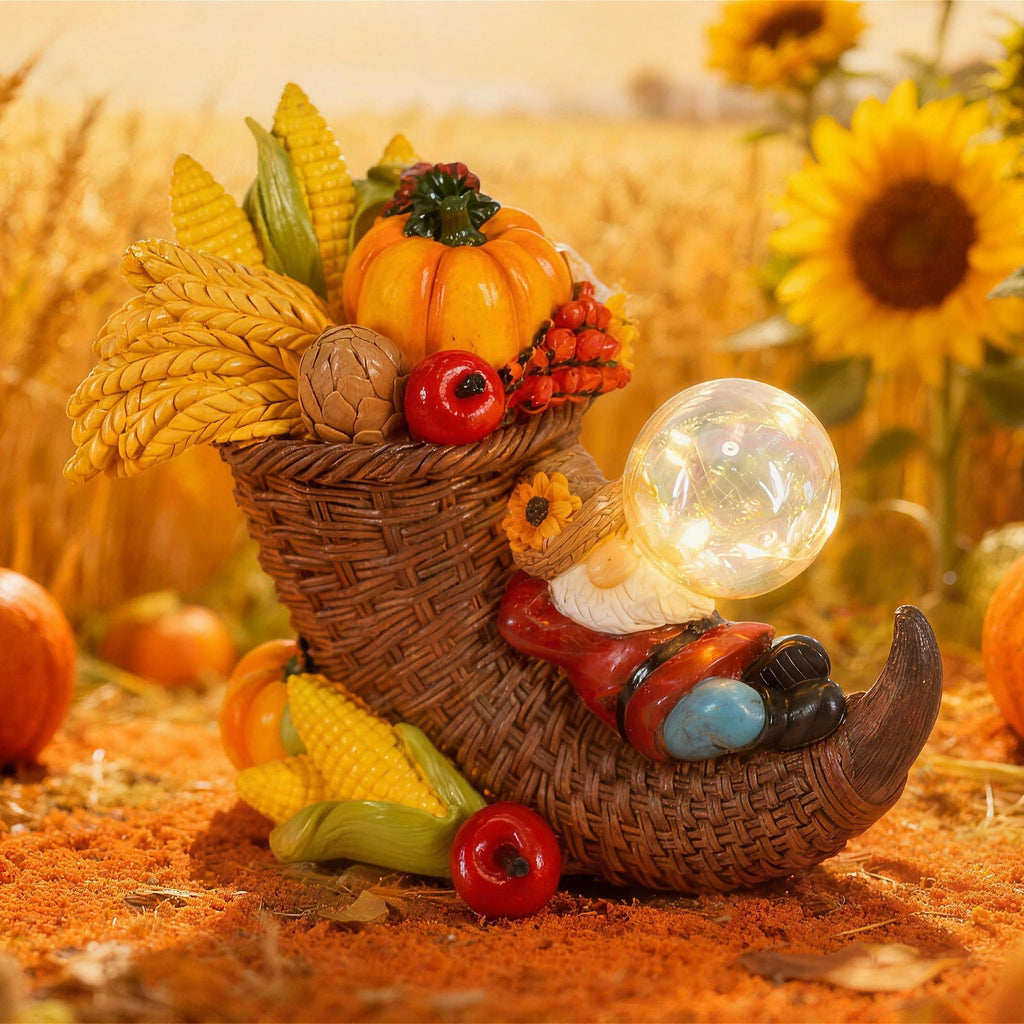Fall Gnomes Indoor Thanksgiving Gnomes Decorations Tabletop Cornucopia for Fall Decorations Themed Dream of Harvest