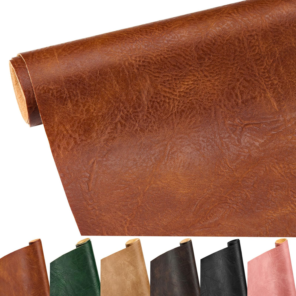 Faux Leather Fabric 55" Wide Crazy Horse PU 1.0mm Thicken