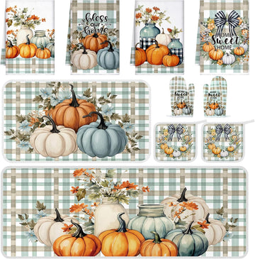 Fall Kitchen Decor Set Pumpkin Kitchen Accessories - Set of 10