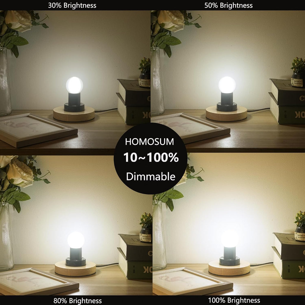 Dimmable E26 Edison Bulb G16.5 Frosted LED Bulb 40W Light Bulb,3000K