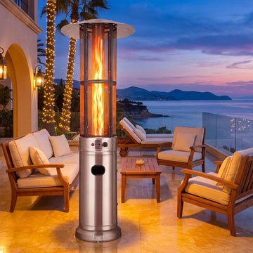 Propane Patio Heater with Wheels, Easy Ignition, 34, 000 BTU