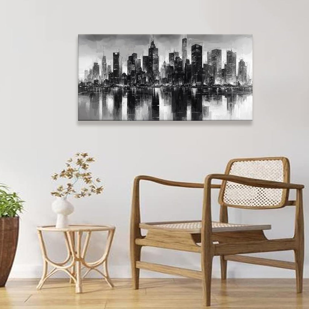 New York City Wall Art Brooklyn Bridge Wall Art Print Paintings Modern Cityscape Canvas Art Wall Decor Picture