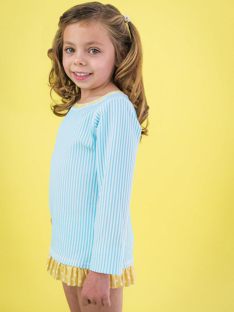 Baby Girls Seersucker - Rash Guard Bikini